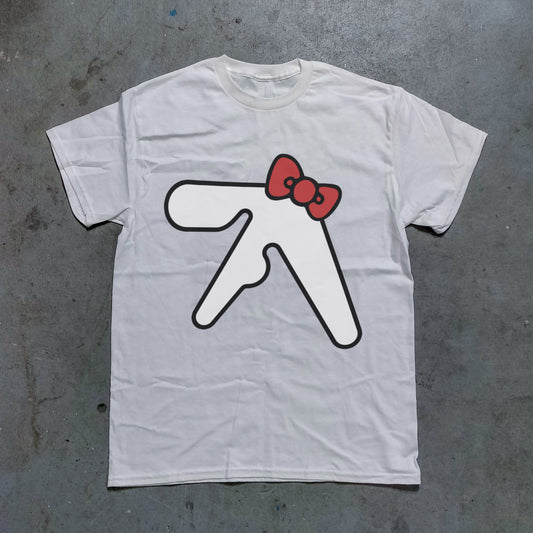 Aphex Twin Hello Kitty Logo Graphic Tee - (White)