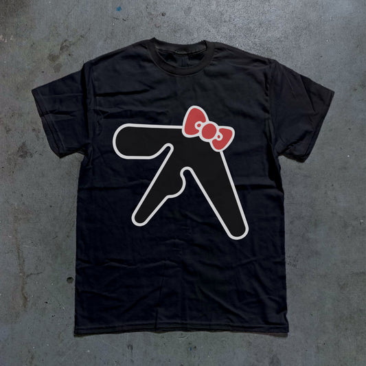 Aphex Twin Hello Kitty Logo Graphic Tee - (Black)