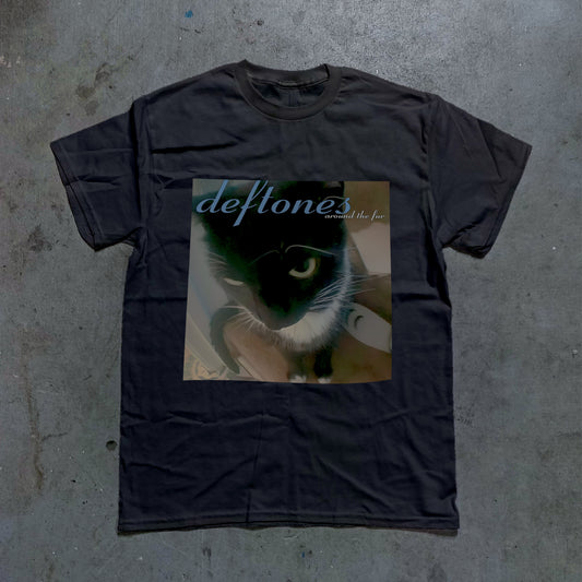 Deftones Cat Meme Graphic Tee - (Black)