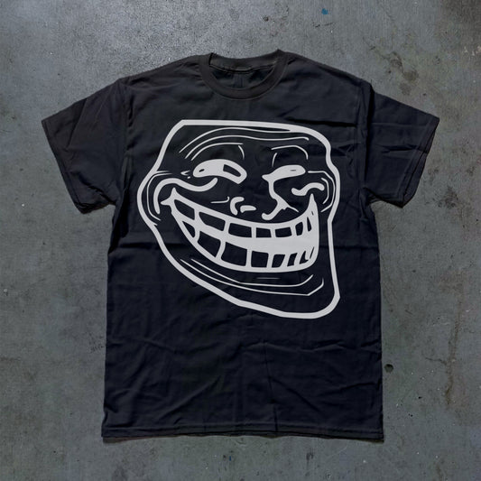 Troll Face Graphic Tee - (Black)