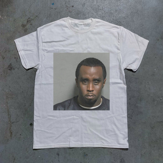 Diddy Mugshot Graphic Tee - (White)