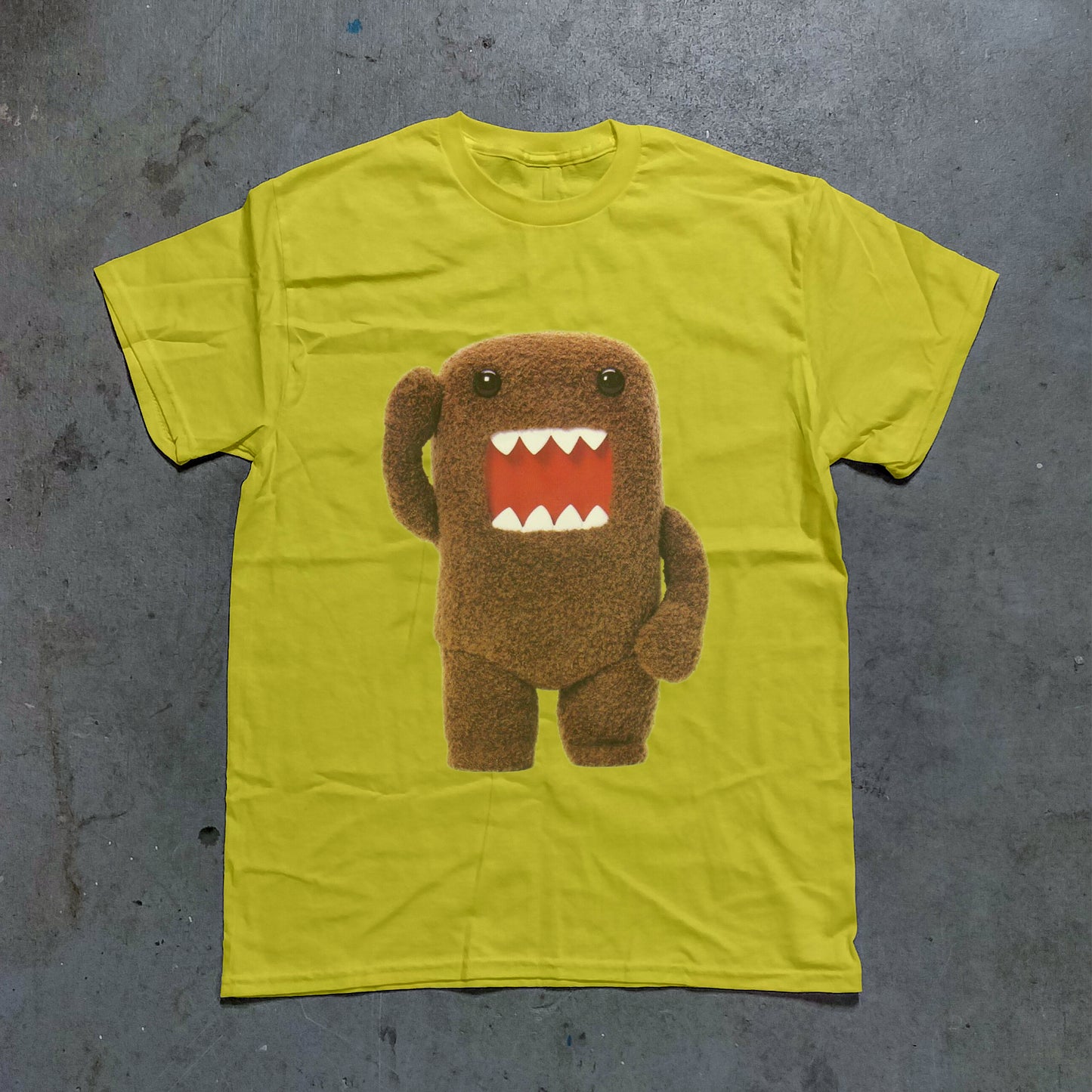 Domo Cartoon Bear Graphic Tee - (Yellow)