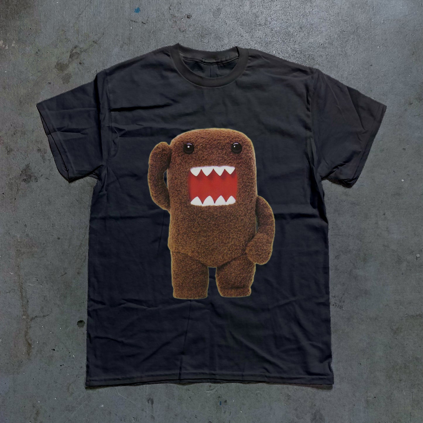 Domo Cartoon Bear Graphic Tee - (Black)