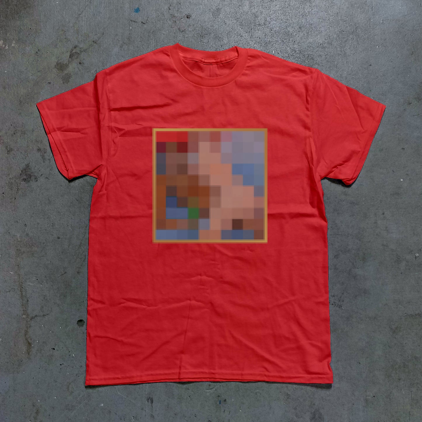 Kanye West MBDTF Album Cover Graphic Tee - (Red)