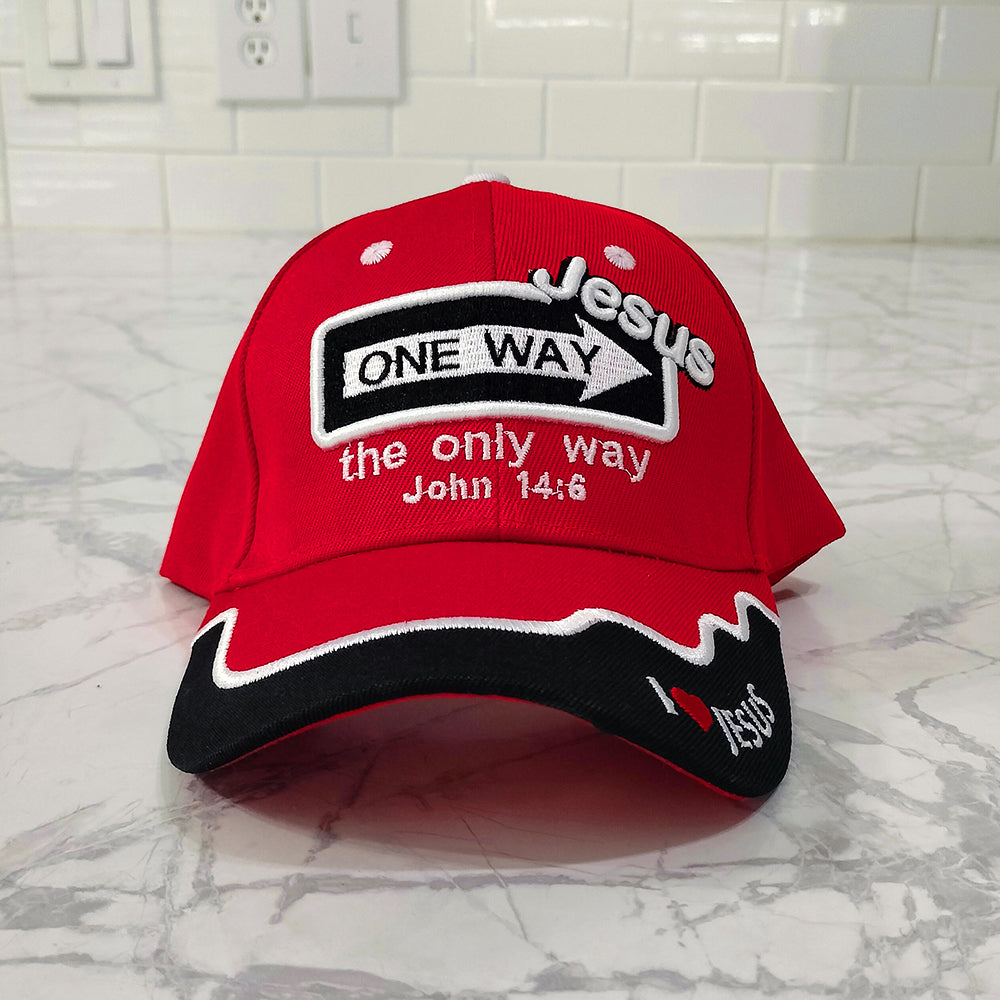 One Way Jesus Embroidery Baseball Cap