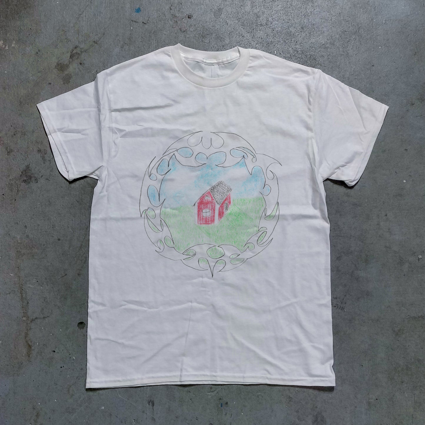 Bladee Crest Album Cover Graphic Tee - (White)