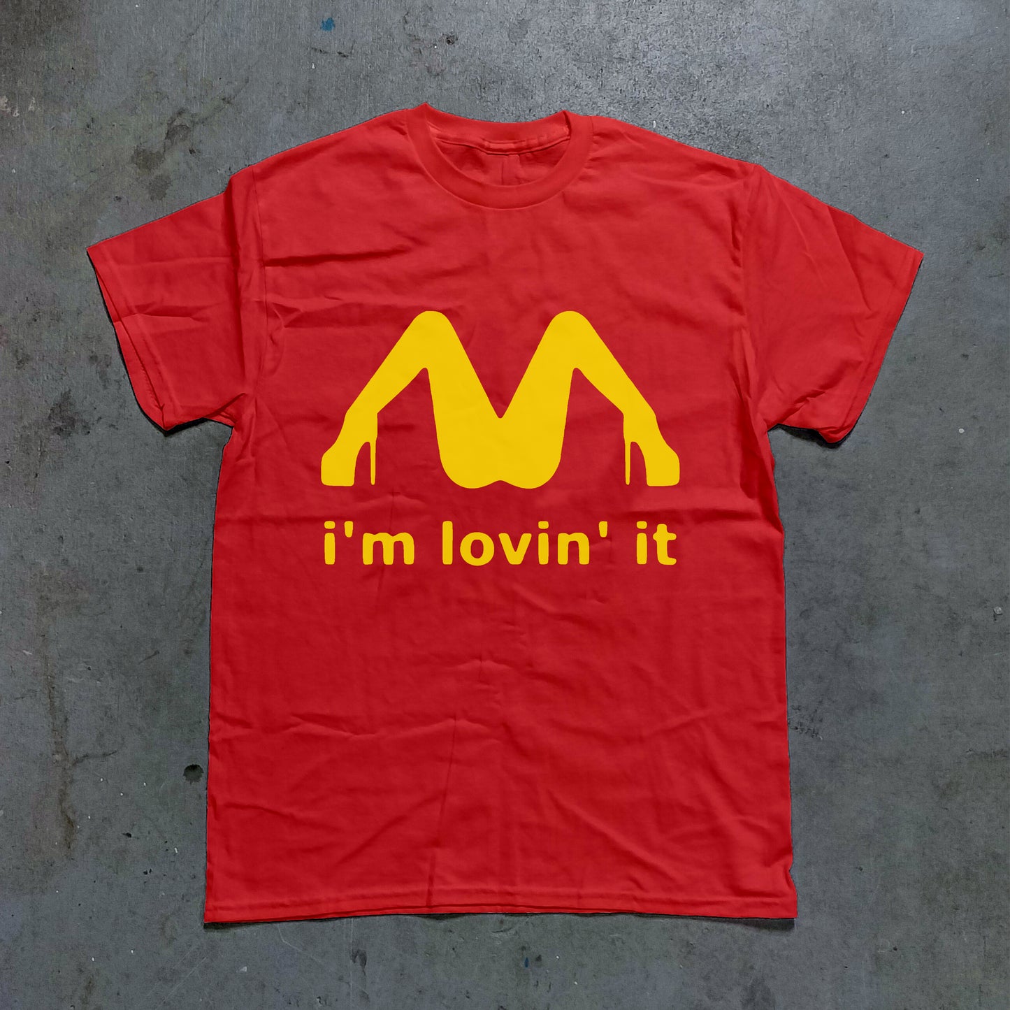 I'm Lovin It Mcdonalds Meme Graphic Tee - (Red)